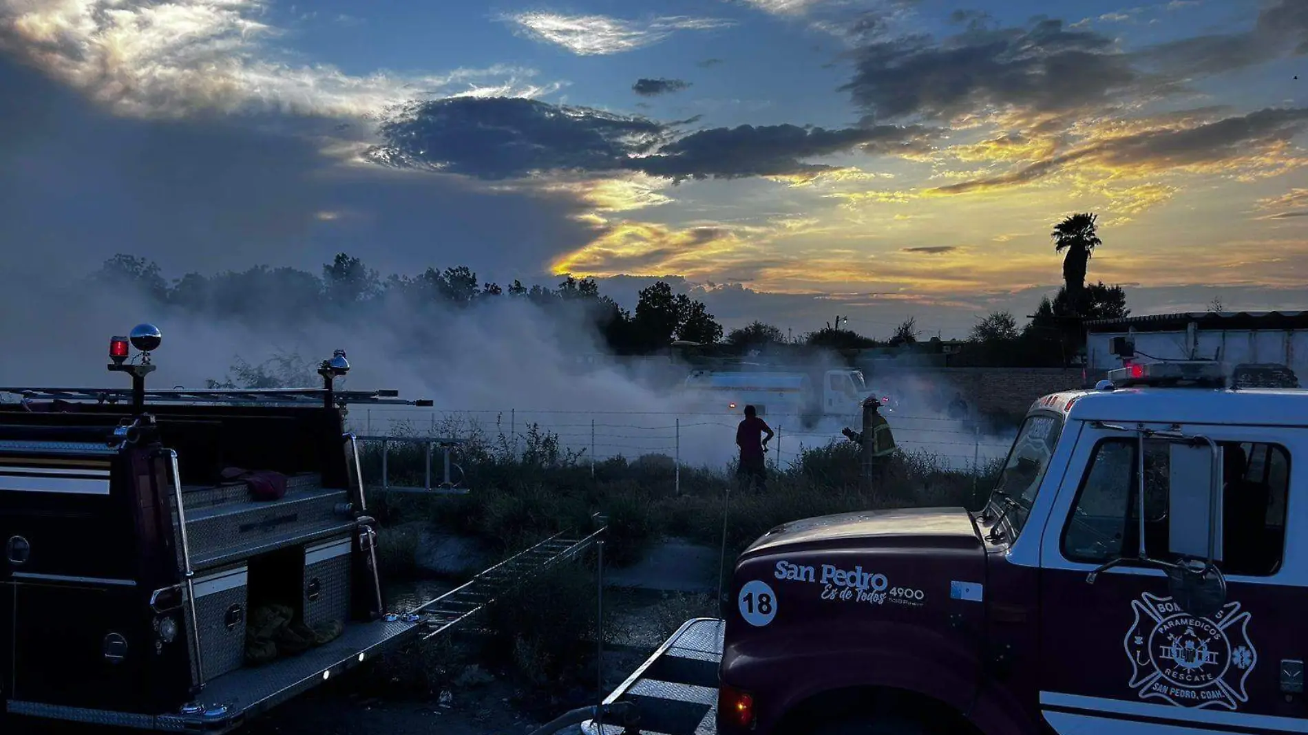 Incendio provocado consume montones de mezquites en La Laguna